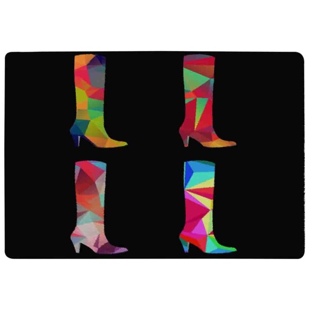 Geometric Boots Rug Multi