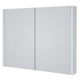 Mirror Bathroom Cabinet 800mm Wide - White White White 1