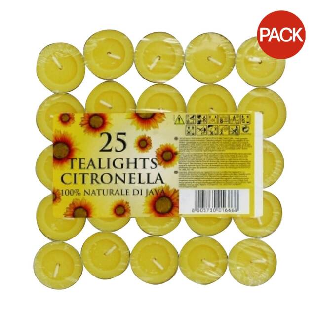 Prices Candles Scented Tealights (Pack Of 25) - Citronella - One Size