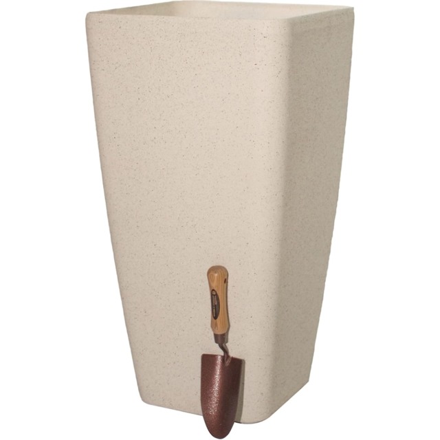 Primrose Stone Effect Resin Indoor Outdoor Flared Planter Trough in White 76cm