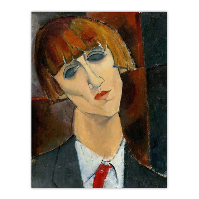 Madame Kisling Portrait Modigliani Vintage Huge Wall Art Print 18X24 In
