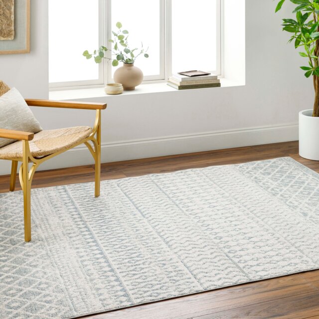 LIVABLISS Elaziz-Vintage Traditional Boho Rug 160 x 230 cm Cream Blue Beige