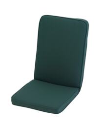 Low Recliner Outdoor Garden Furniture Cushion (Pack of 4) - L96 x W42 cm - Forest Green
