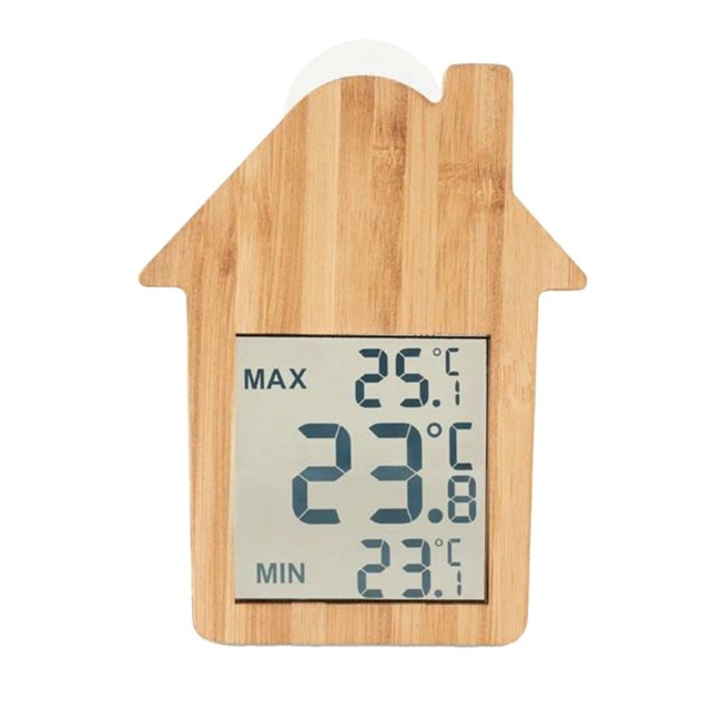 MidOcean Bamboo Digital Desk Clock (UK Plug) - Wood - 2.6cm x 12cm x 8.8cm Brown