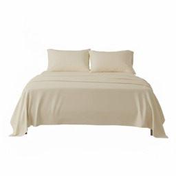 Flannelette Cotton Duvet Cover Set Soft Brushed Warm Bedding Set Cream Double