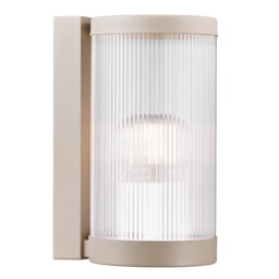 Nordlux Coupar Outdoor Wall Light Sand Plastic Solar E27 Sensor Weatherproof - Mains Powered, IP54 Cream Sand