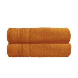 Luxury Zero Twist Egyptian Cotton Bath Towels 70 x 120cm - Pack of 2 Orange Caramel Bath towel
