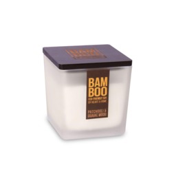 Bamboo Large Soy Wax Candle - Patchouli & Guaiac Wood
