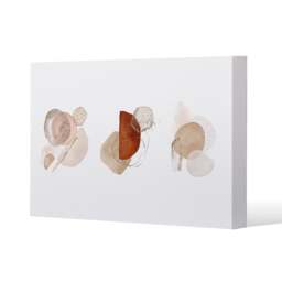 ivory, beige watercolor Illustration and gold elements (Canvas Print) / 114 x 77 x 4cm Multi