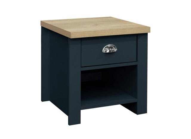 Highgate 1 Drawer Lamp Table Navy