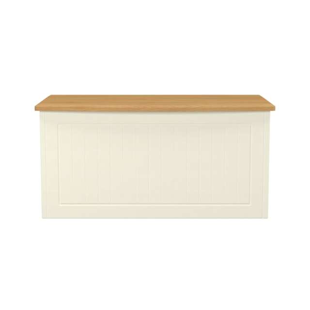 Lancaster Blanket Box in Cream Ash & Oak (Ready Assembled) Cream Cream Ash & Oak