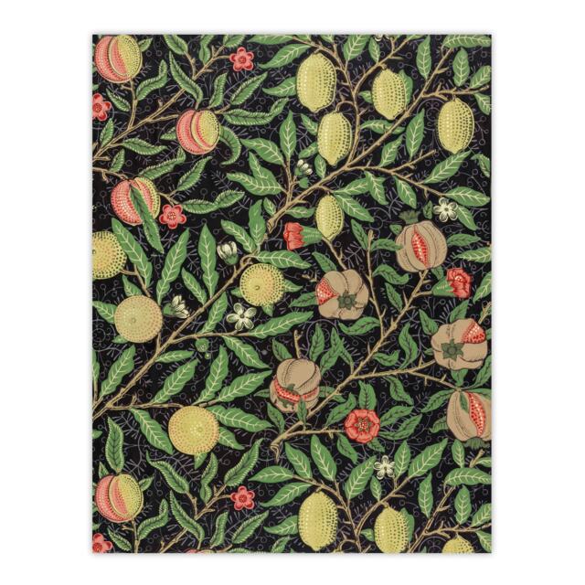"Pomegranate and Citrus Pattern Vintage Wall Art Print W. Morris 12x16"""