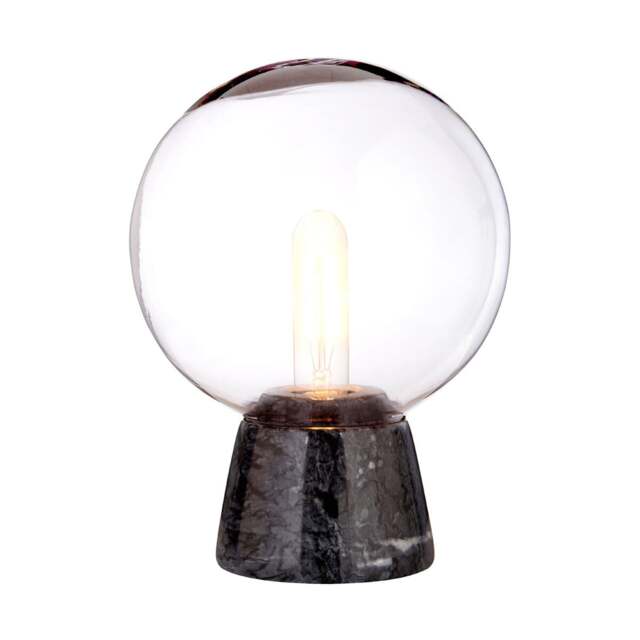 Lamonte Globe Lamp with Black Marble Base