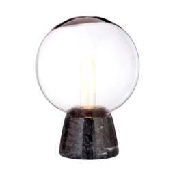 Lamonte Globe Lamp with Black Marble Base