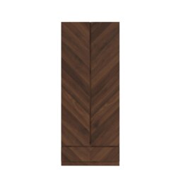 Catania 2 Door 1 Drawer Wardrobe Brown Royal Walnut