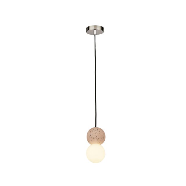 Black Marble Base Table Lamp With Amber Led Bulb