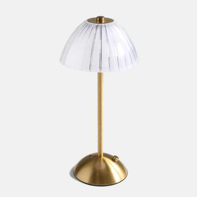 OHS Ribbed Dome Bedside Lamp LED Rechargeable Cordless Night Light