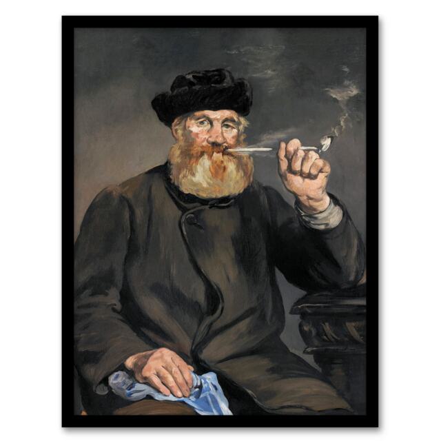 Edouard Manet Framed Wall Art Print The Pipe Smoker Portrait Home Décor