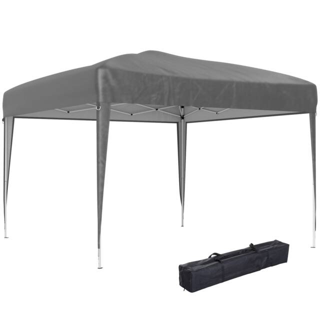 Outsunny 3 x 3 m Garden Pop Up Gazebo Marquee Party Tent Wedding Canopy Grey Grey