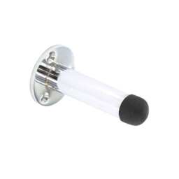 Securit Projection Door Stopper White White/Silver 75mm 1