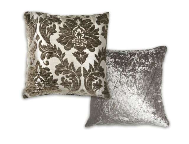 Baroque Cushion Cover Charcoal Grey Grey