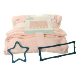 Ziggle Baby Milestone Blanket Bunnies Pink