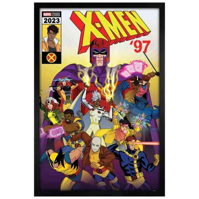 Black Wooden Framed X-Men '97 Comic Cover Art Maxi Poster Multi