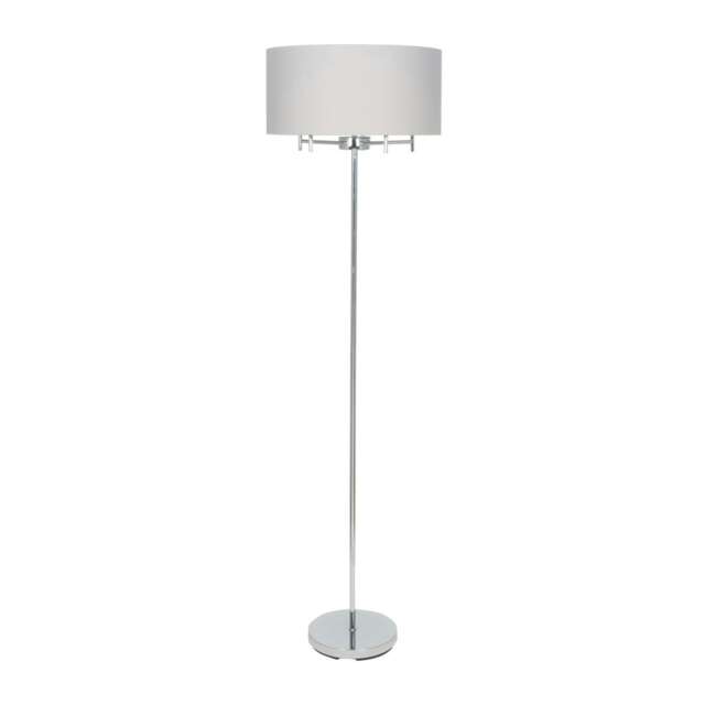 Silver 5 Light Metal Floor Lamp