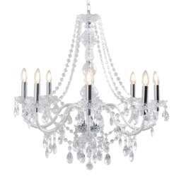Vivienne 8 Light Chrome & Clear Chandelier Ceiling Pendant