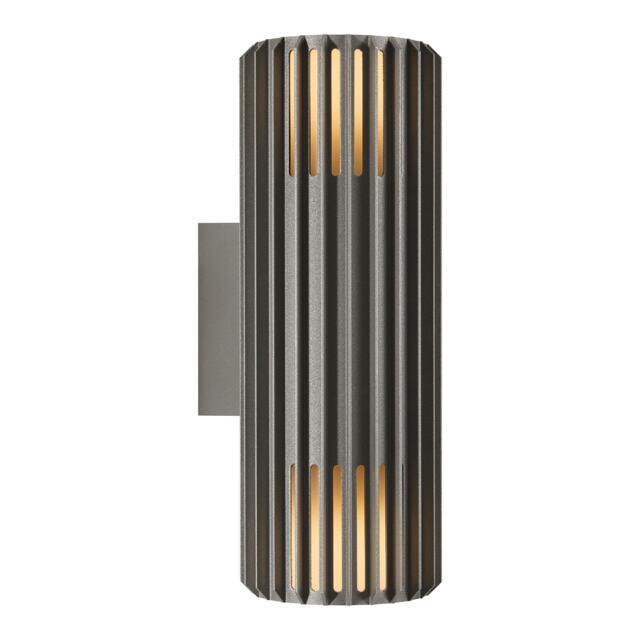 Nordlux Aludra Outdoor Wall Light Black Aluminium Solar E27 Sensor Coastal/Marine Safe - Mains Powered, IP54