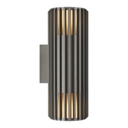 Nordlux Aludra Outdoor Wall Light Black Aluminium Solar E27 Sensor Coastal/Marine Safe - Mains Powered, IP54