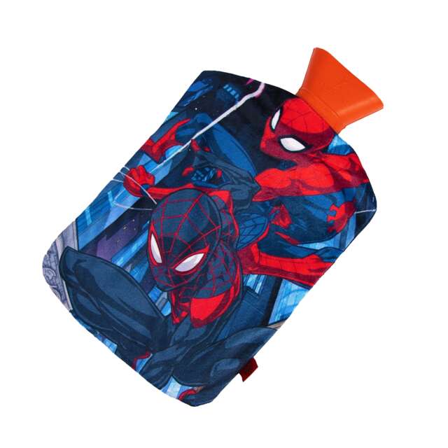 Spider-Man: Miles Morales Reversible Hot Water Bottle And Cover Blue Dark Blue/Red One Size 1