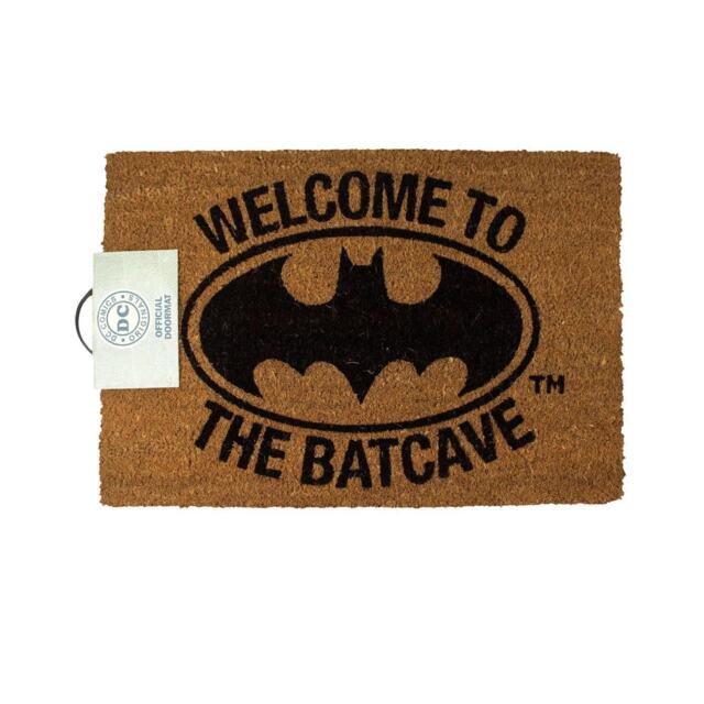 Batman Official Welcome To The Bat Cave Door Mat Brown Brown One Size 1