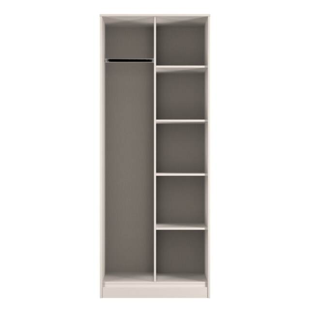 Metro Tall Open Wardrobe in Kashmir Matt (Ready Assembled) Cream Kashmir Matt