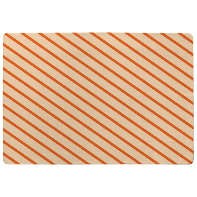 Orange Lines Designer Rug Multi