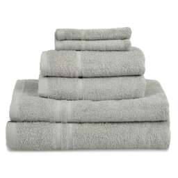 Essentials 6 Pack Towel Set - Silver Grey