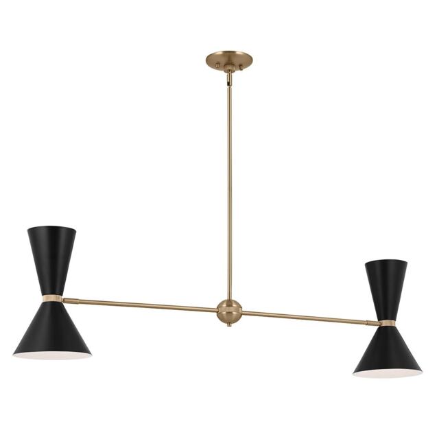 Kichler Phix Bar Pendant Ceiling Light Contemporary Champagne Bronze, Black 4x E27