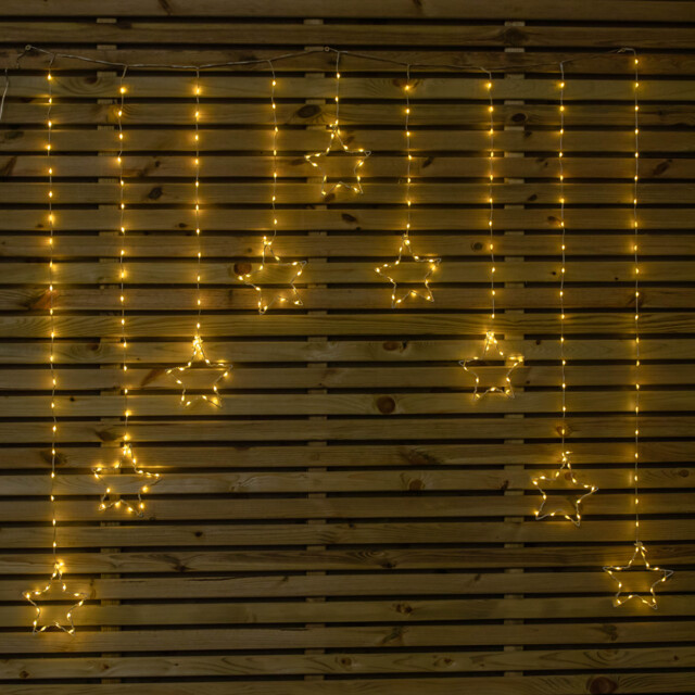 1.2m x 1.2m FlexiBrights Christmas Star Curtain Lights with 258 Warm White LEDs