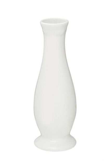 Interiors by Premier Minimalist Shape White Curved Vase, Elegant Porcelain Vase For Living Room, High Quality Flower Vase White