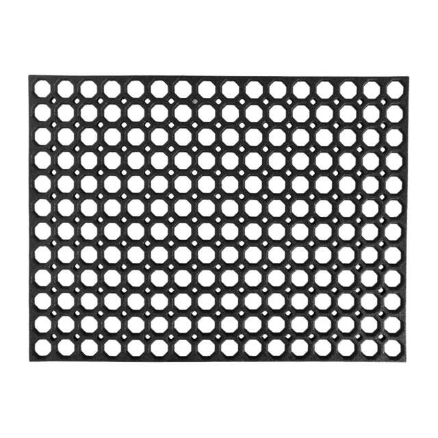 Nicoman Rubber Ring Scraper Doormat 80x60cm Black 80x60cm