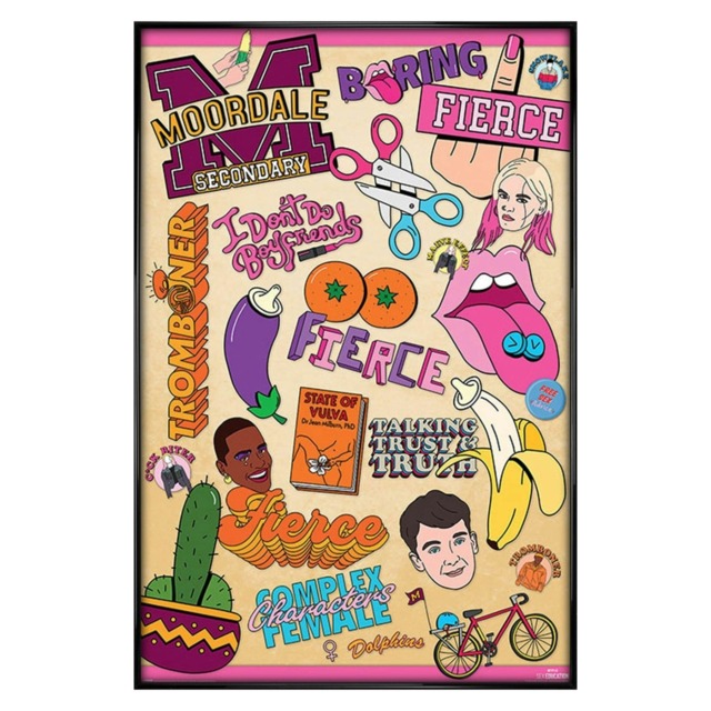 Gloss Black Framed Sex Education Infographic Maxi Poster Multi