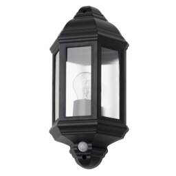BHS Hunda Outdoor Wall Light with Sensor, Black