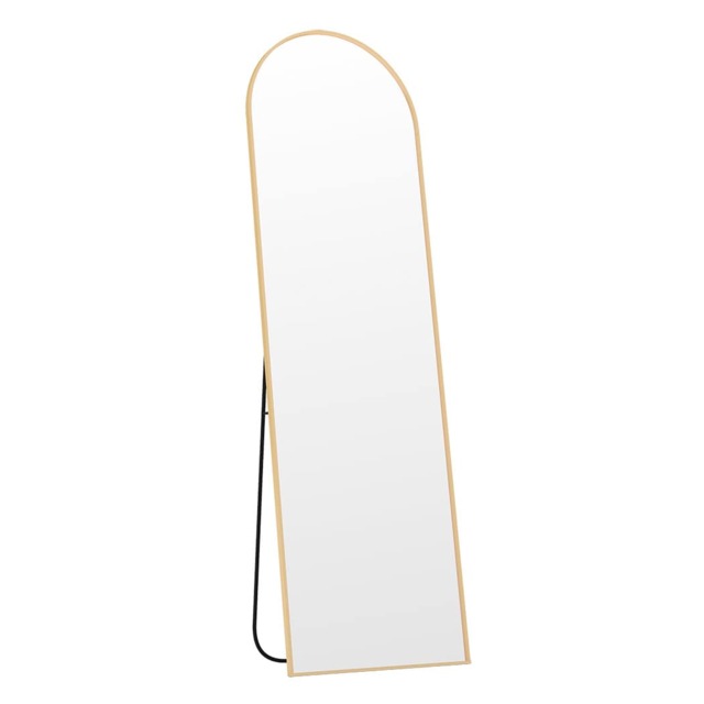 Levede 165cm Full Length Arched Floor Mirror Free Standing Decor Clear Gold