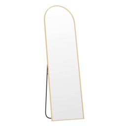 Levede 165cm Full Length Arched Floor Mirror Free Standing Decor Clear Gold