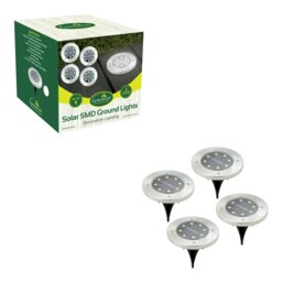 GardenKraft Stainless Steel Solar Ground Lights