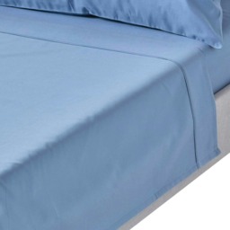 Homescapes Air Force Blue Egyptian Cotton Flat Sheet 1000 Thread Count, King Blue King