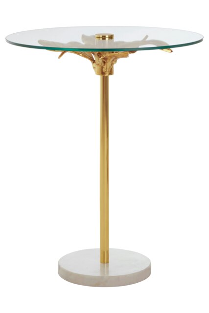 Interiors by Premier Compact Small Side Table, Functional Corner Table, Versatile Side Table By The Couch, Sleek Bedside Table Gold