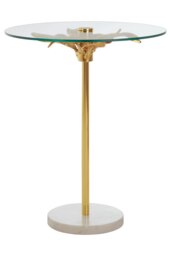 Interiors by Premier Compact Small Side Table, Functional Corner Table, Versatile Side Table By The Couch, Sleek Bedside Table Gold