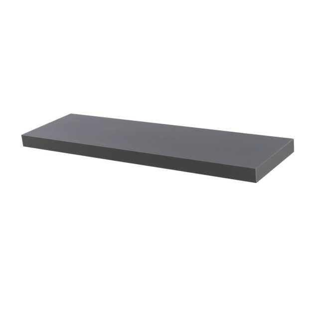 Harbour Housewares 80cm Floating Wall Shelf - Photo Gallery Bookshelf Wall Shelves for Storage & Display Grey Grey 1