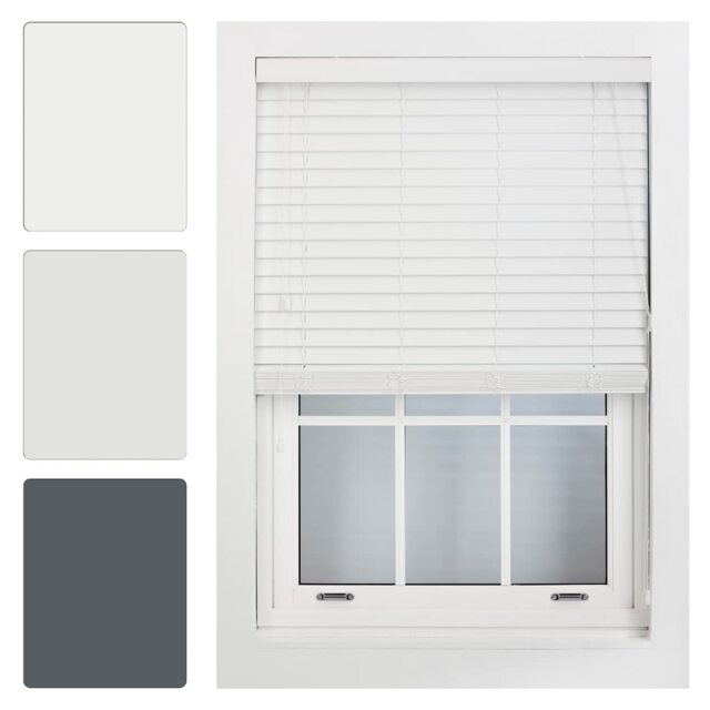 Made to Measure Faux Wood Venetian Blinds with String (W)60cm x (L)210cm